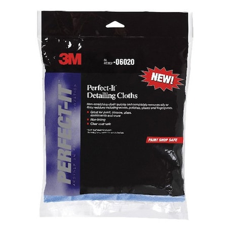 3M 3M Perfect-It III Auto Detailing Cloth 06020 Blue, 6/6, 6PK 7100100898